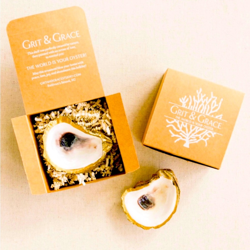 Oyster Shell Jewelry Dish by Grit and Grace